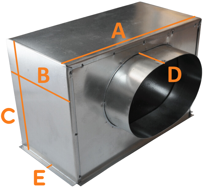 Dimension du plénum de soufflage pour grille de soufflage double déflexion